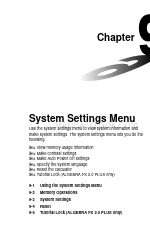 Casio ALGEBRA FX 2.0 Plus Handleiding menu systeeminstellingen