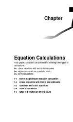 Casio CFX-9850GC PLUS Calculations Manual