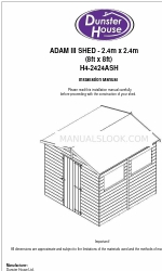 Dunster House ADAM III H4-2424ASH 설치 매뉴얼