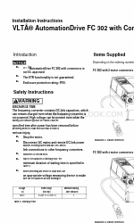 Danfoss VLT AutomationDrive FC 302 Istruzioni per l'installazione