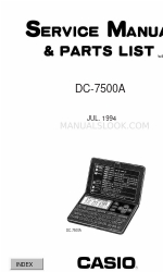 Casio DC-7500A Service Manual & Parts List