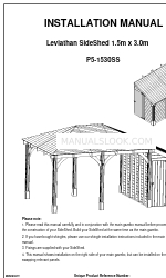 Dunster House Leviathan SideShed P5-1530SS Panduan Instalasi