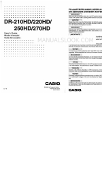 Casio DR-250HD - Printing Calculator Manuale d'uso