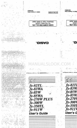 Casio fx-85W User Manual