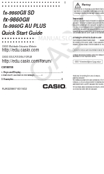 Casio fx-9860G AU PLUS Snelstarthandleiding