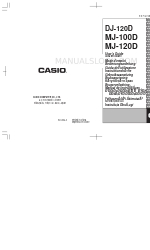 Casio MJ-100D User Manual