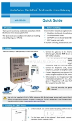 AudioCodes MP-272-DB Manual rápido