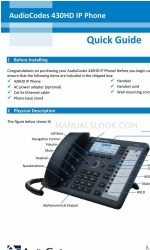 AudioCodes 430HD Краткое руководство