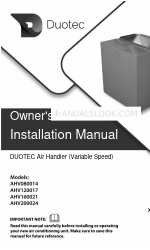 DUOTEC AHV080014 Owners & Installation Manual