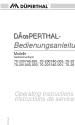 DÜPERTHAL 70-200740-001 Manual de Instruções