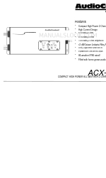 AudioControl ACX-300.1 Manual de inicio rápido