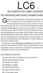 AudioControl LC6 Kullanıcı El Kitabı