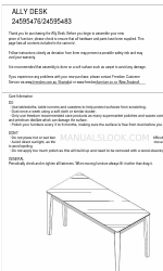 Freedom ALLY DESK 24595476 조립 지침 매뉴얼