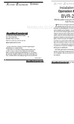 AudioControl BVR-25 Manual de instalação e operação