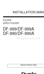 Duplo DF-999 Installatiehandleiding