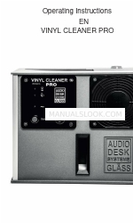 Audiodesksysteme Glass Vinyl Cleaner PRO Manual de Instruções