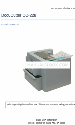 Duplo DocuCutter CC-228 Panduan Operasional