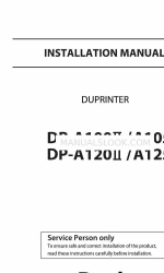 Duplo DP-A120 II Installatiehandleiding