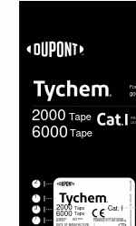 Dupont Tychem 6000 Tape Manual de instrucciones