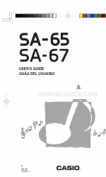 Casio SA-65 User Manual