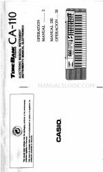 Casio ToneBank CA-110 Manuale operativo