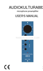 AUDIOKULTURA 883 Manuale d'uso