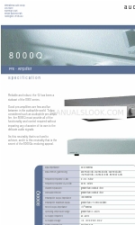 Audiolab 8000Q Arkusz specyfikacji