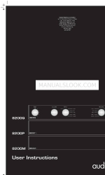 Audiolab 8200Q Instructions pour l'utilisateur