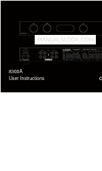 Audiolab 8300A Instructions pour l'utilisateur