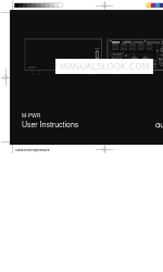 Audiolab M-PWR Instructions pour l'utilisateur