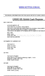 Casio SE-S2000 Información técnica para la configuración rápida