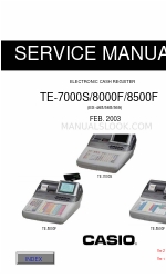 Casio TE-8500F Series Content Navigation