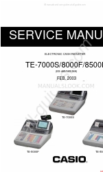 Casio TE-8500F Series Service Manual