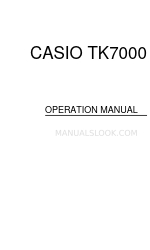 Casio TK-7000 Посібник з експлуатації