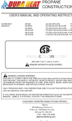 Dura Heat GFA150A Руководство пользователя и инструкция по эксплуатации
