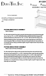 Dura Trel Hillcrest Potting Bench Assembly Instructions Manual