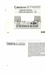 Casio Casiotone MT-400W Instrukcja obsługi