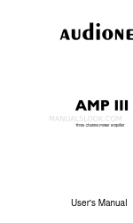 Audionet AMP III Manual do utilizador