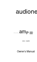 Audionet AMP III Manual do Proprietário