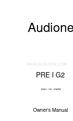 Audionet PRE I G2 Manual do Proprietário