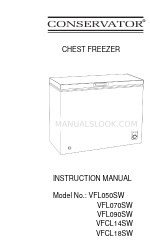 Conservator VFL050SW Instruction Manual