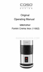 CASO DESIGN Fomini Crema Inox Operating Manual