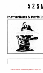 Consew 525N Instructions-Parts List