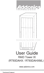 Addonics Technologies RAID TOWER IX RT93DAHX Посібник користувача