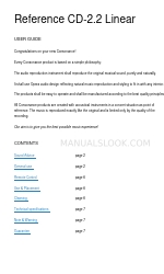 Consonance Reference CD-2.2 Linear Benutzerhandbuch