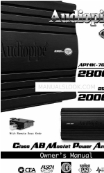 Audiopipe APNK-2504 Owner's Manual