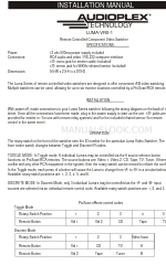 Audioplex LUMA-VRS-1 Instrukcja instalacji