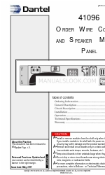 Dantel 41096 Installation & Operation Manual