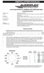 Audioplex VC75 OPTIMATCH インストレーション・マニュアル