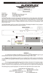 Audioplex RackIt IR Руководство по установке